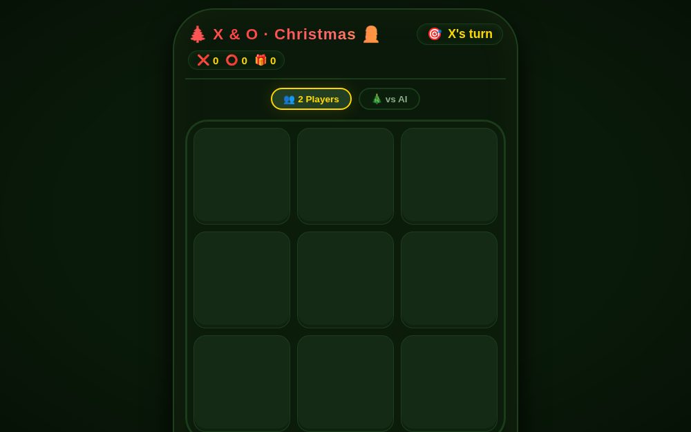 🎄 Christmas Tic Tac Toe 🎅