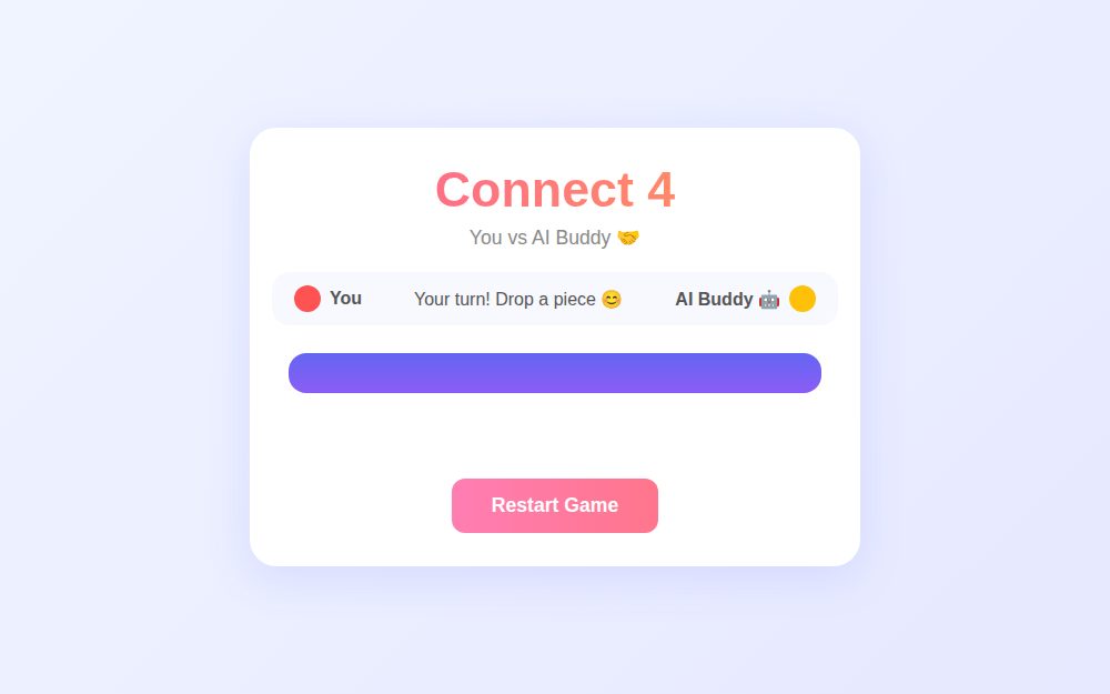 Connect 4 - You vs AI Buddy