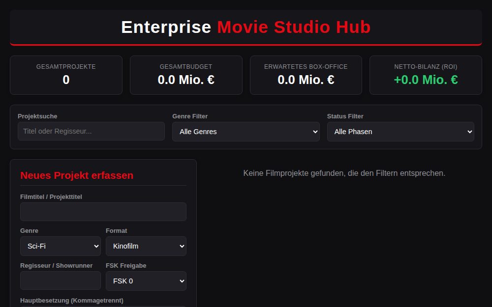 Enterprise Movie Studio Hub
