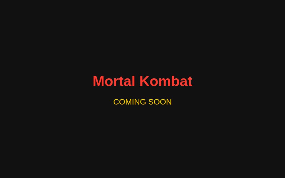 Fan Concept - Mortal Kombat