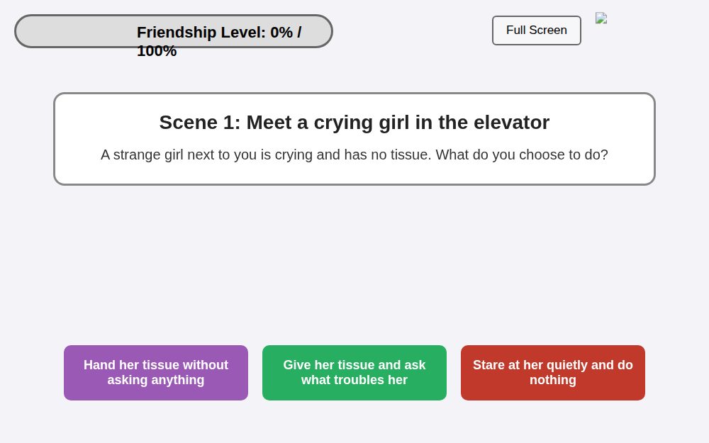 Friendship Mystery Choice Game