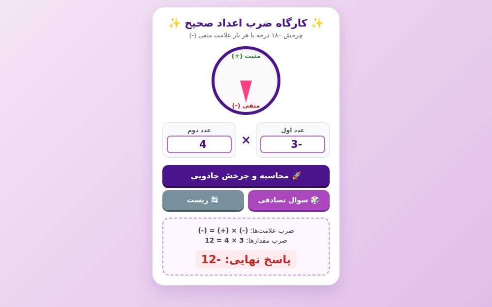 آزمایشگاه ضرب اعداد صحیح
