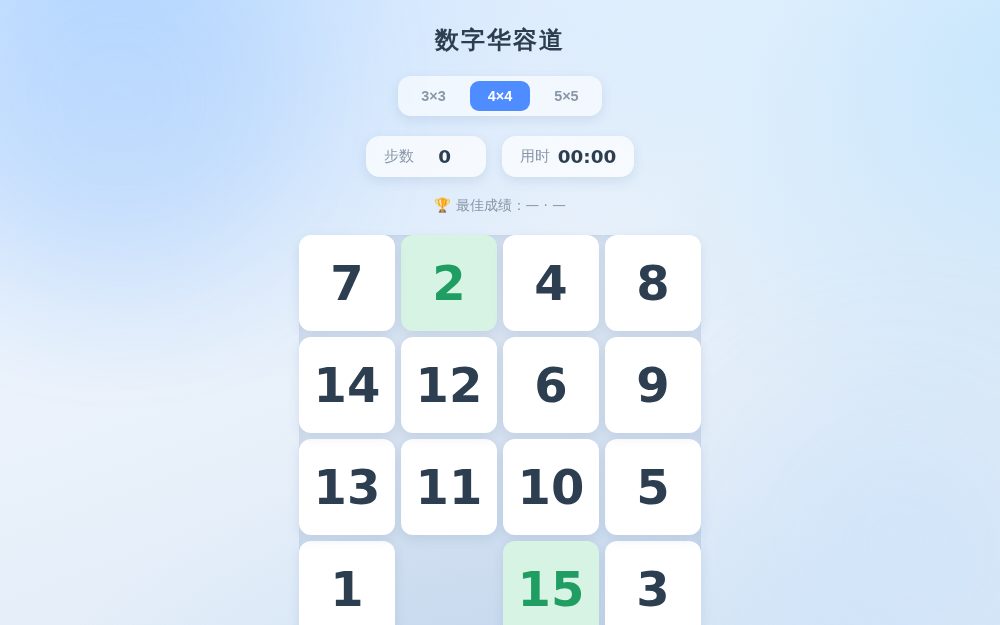 数字华容道