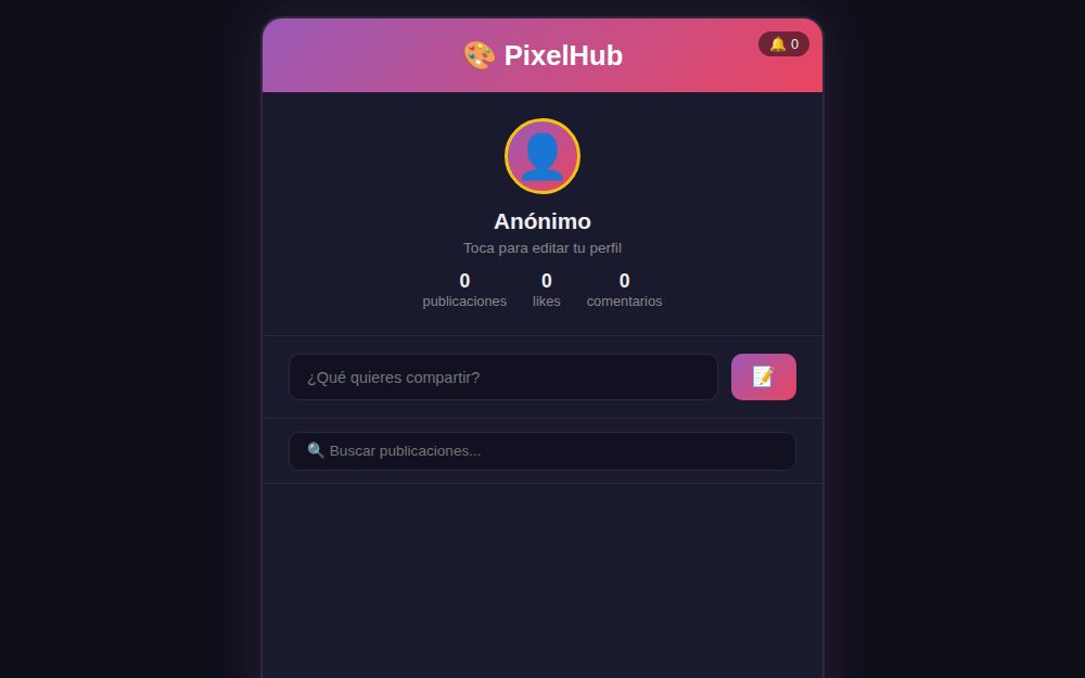 PixelHub - Red Social de VideojuCan