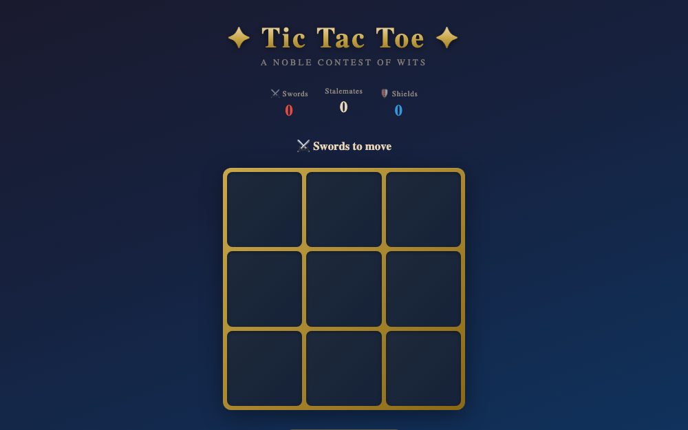 Royal Tic Tac Toe