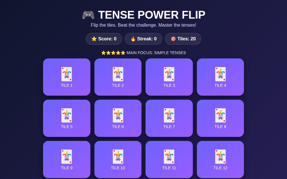 Tense Power Flip Challenge